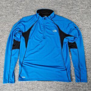 The North Face Flight Series Pullover Mens Medium Blue Black VaporWick 1/4 Zip